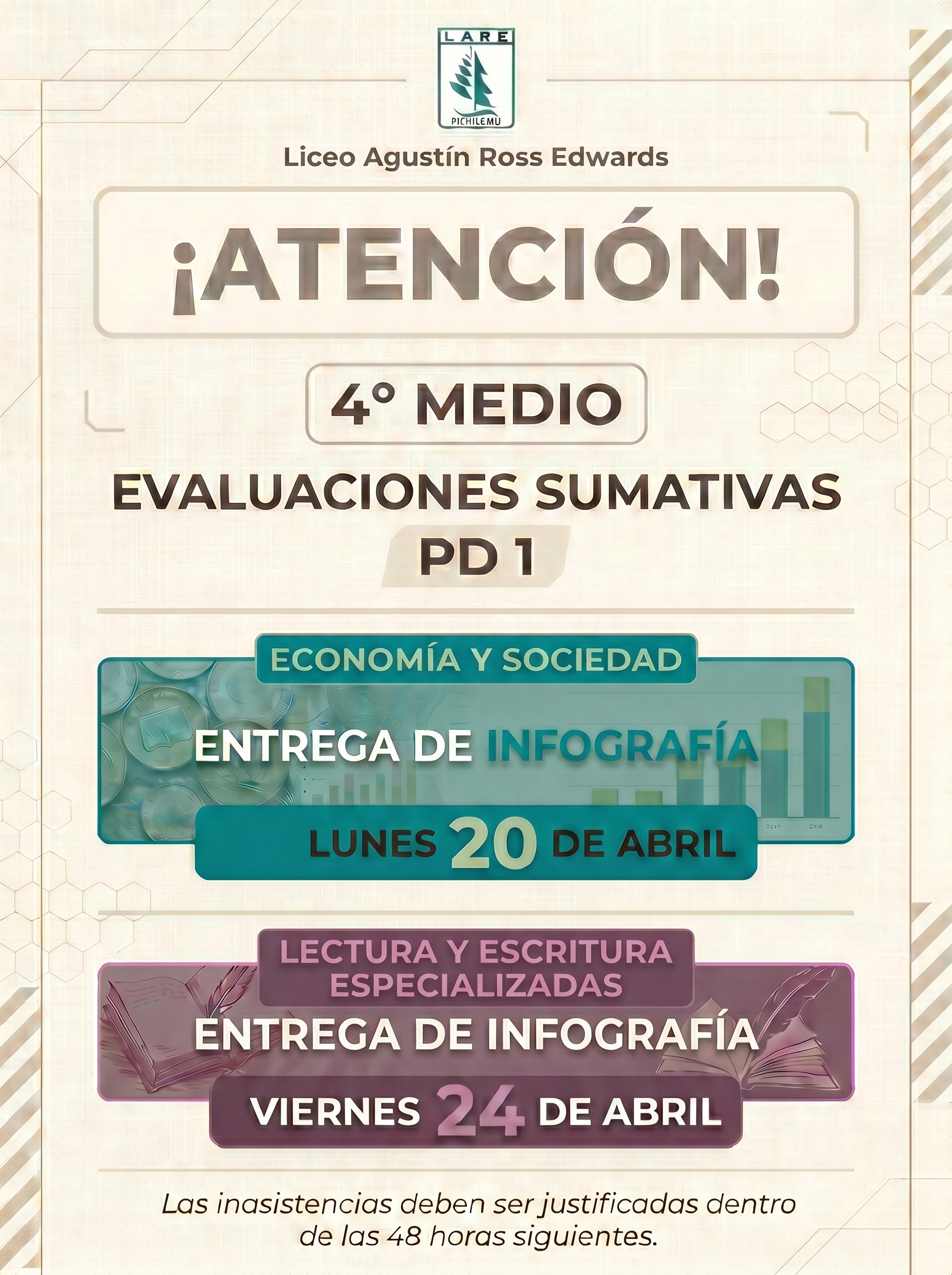 AFICHE EVALUACIONES SUMATIVAS PD1