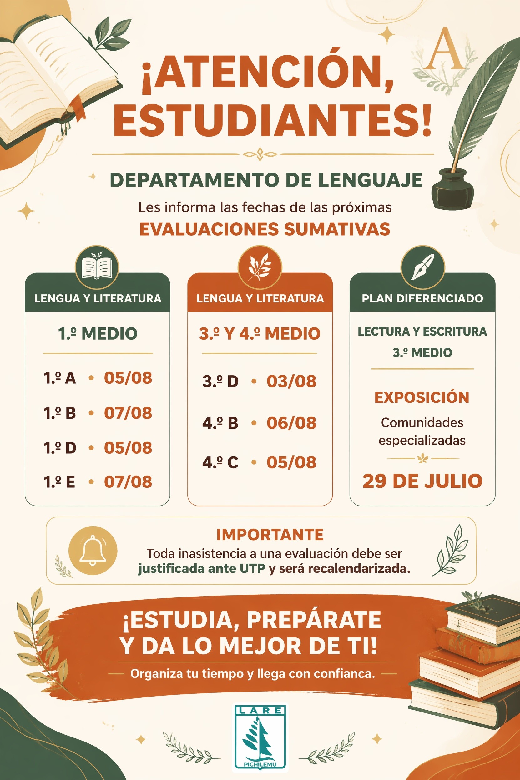 afiche evaluaciones lenguaje mejorado 2