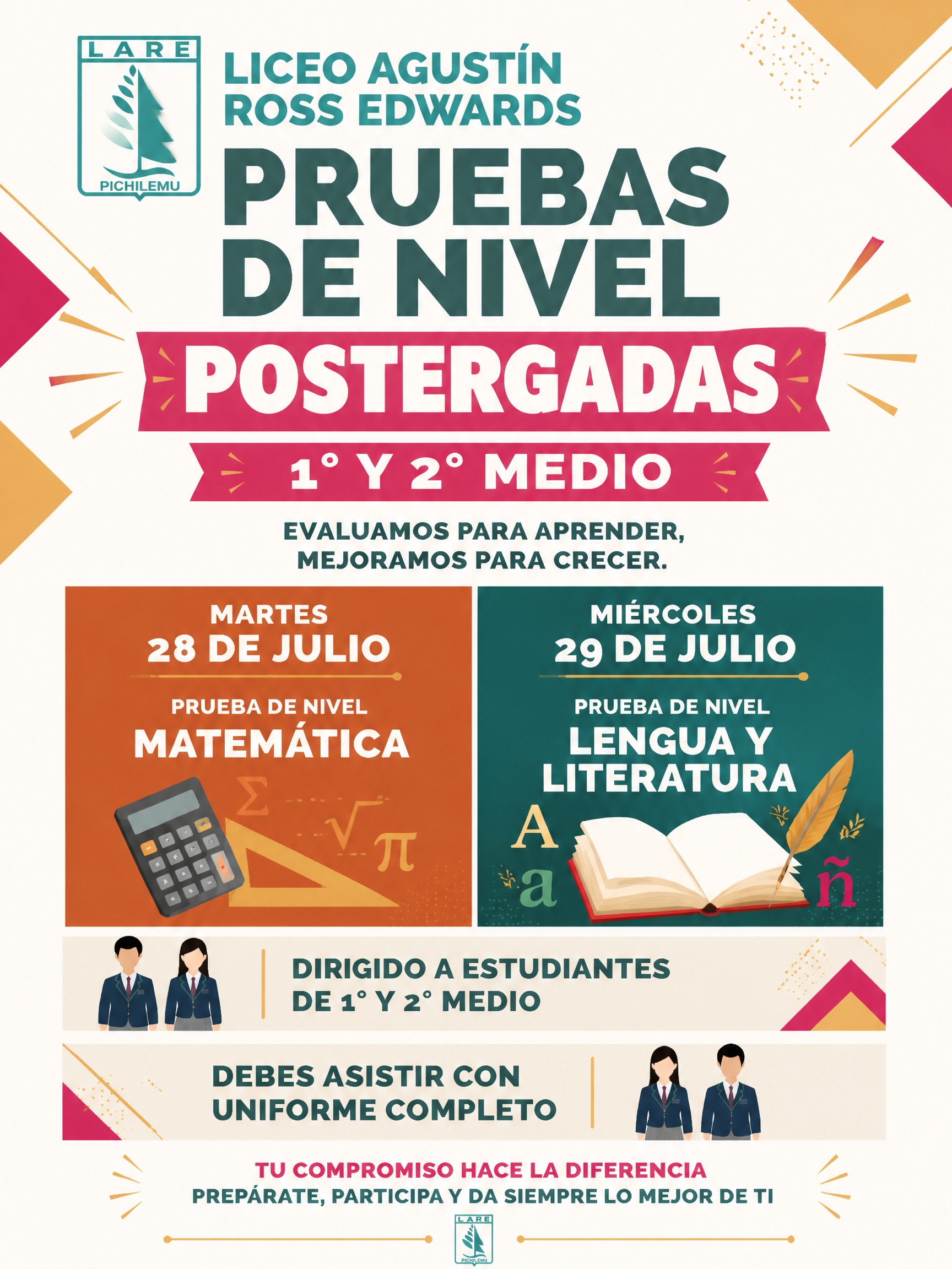 afiche pruebas postergadas 2
